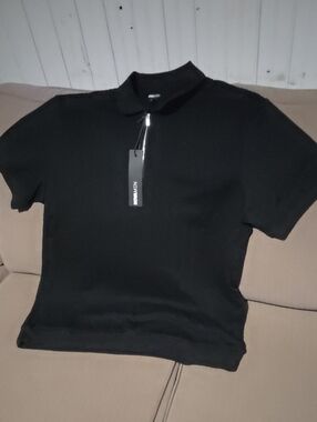 NovaMen Caddie Short Sleeve Polo Black Large NWT